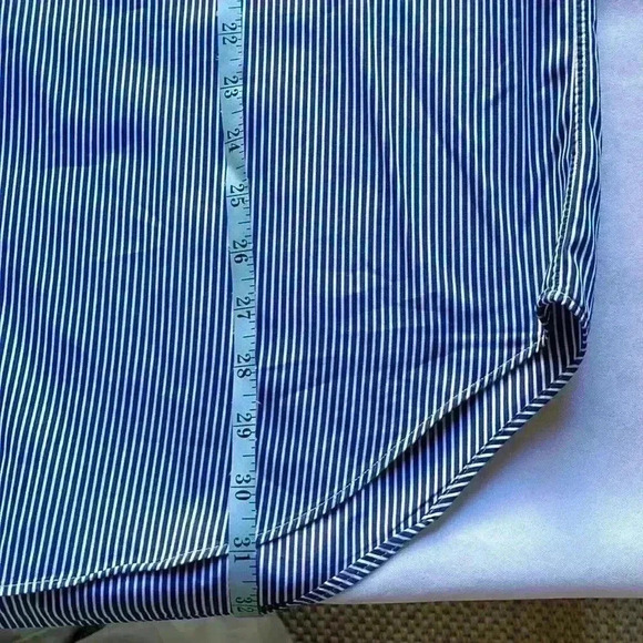 EUC Ralph Lauren Mens Blue White Striped Button Down Shirt Classic Fit Pony XL - Picture 7 of 9